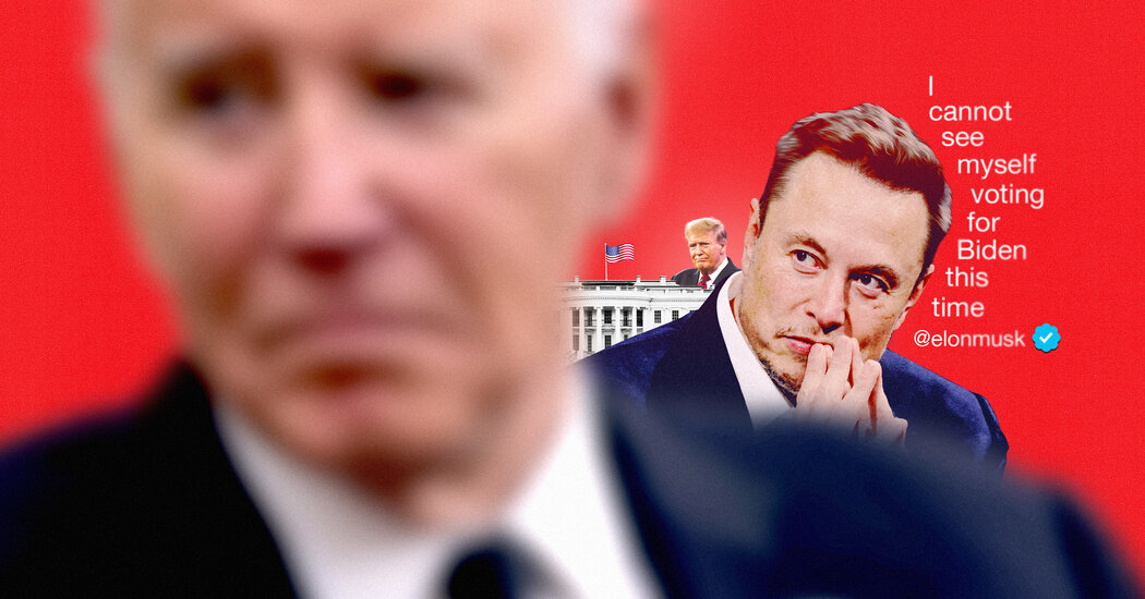 Elon Musk Ramps Up Anti-Biden Posts on X