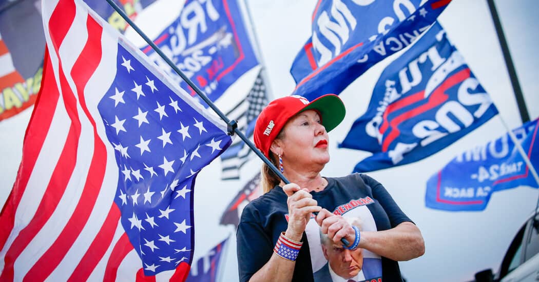 Trump Hawks American Flag Pins with His Name in Gold Splashed Across Them