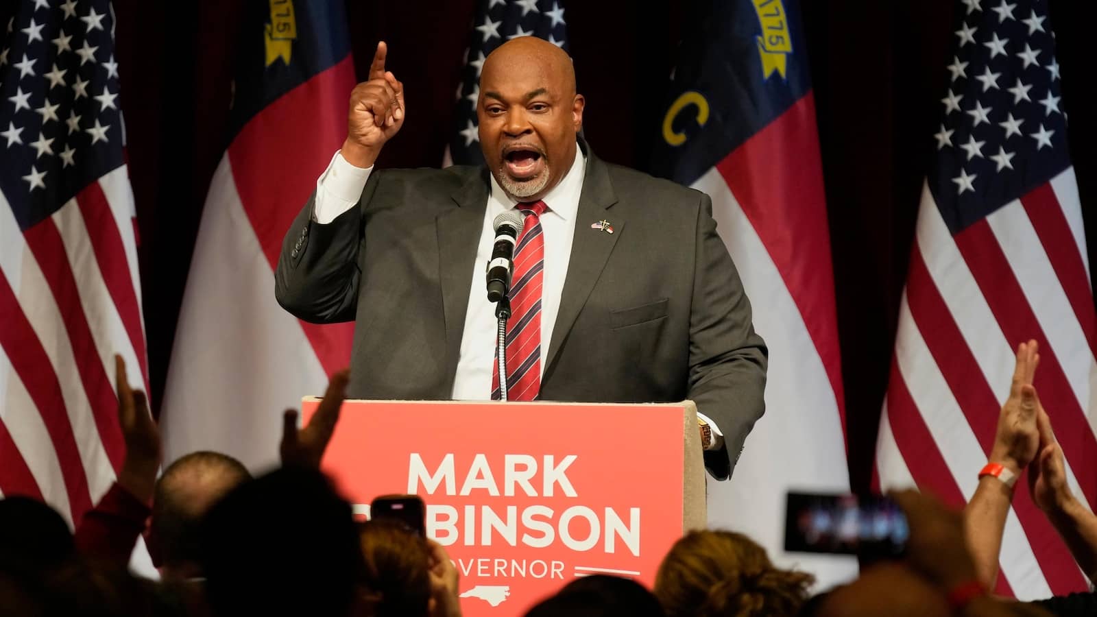 At North Carolina’s GOP convention, governor candidate Robinson energizes Republicans for election