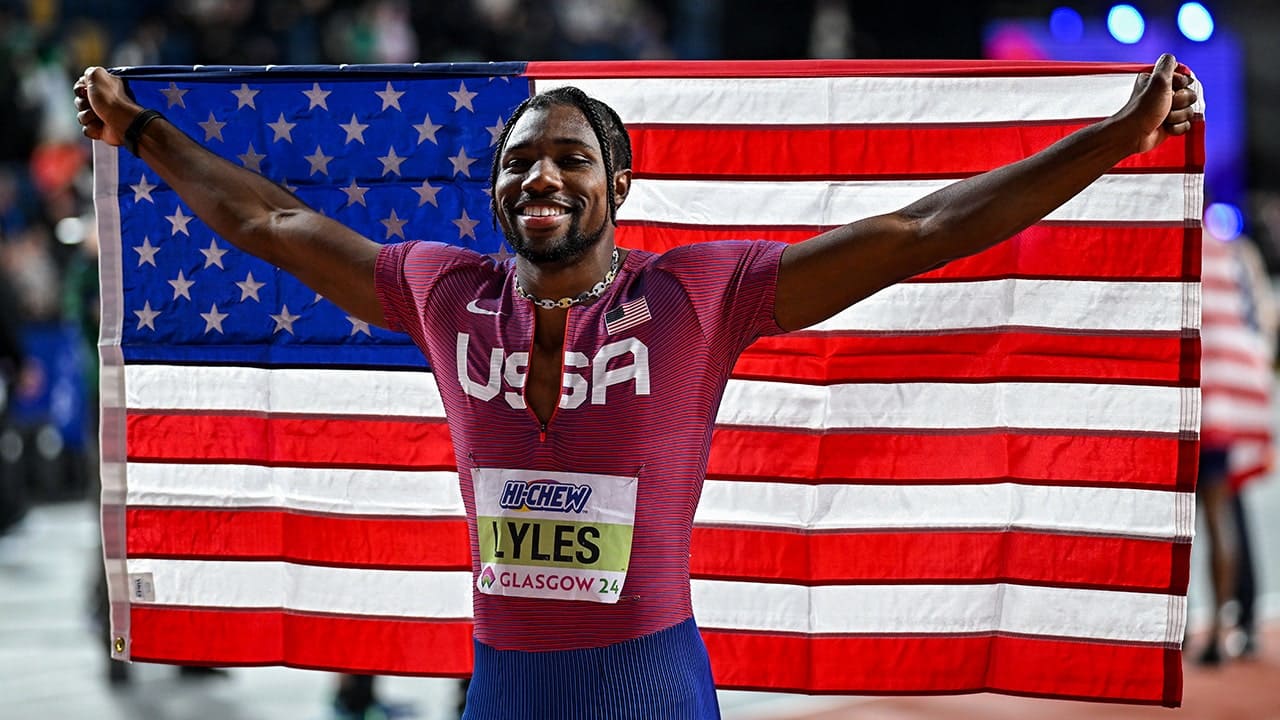 USA track star Noah Lyles paints ‘ICON’ on fingernails for opening ceremony