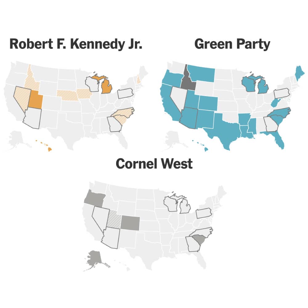 Where Third-Party and Independent Candidates Are On The Ballot