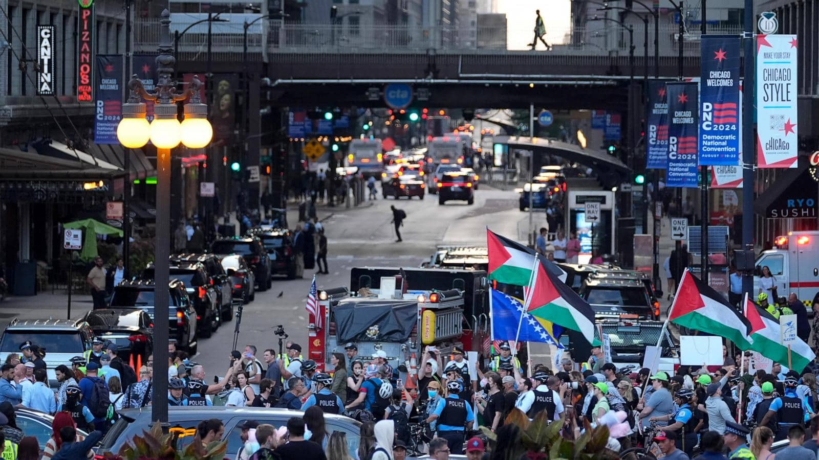 Protesters plan large marches and rallies as Democratic National Convention kicks off in Chicago