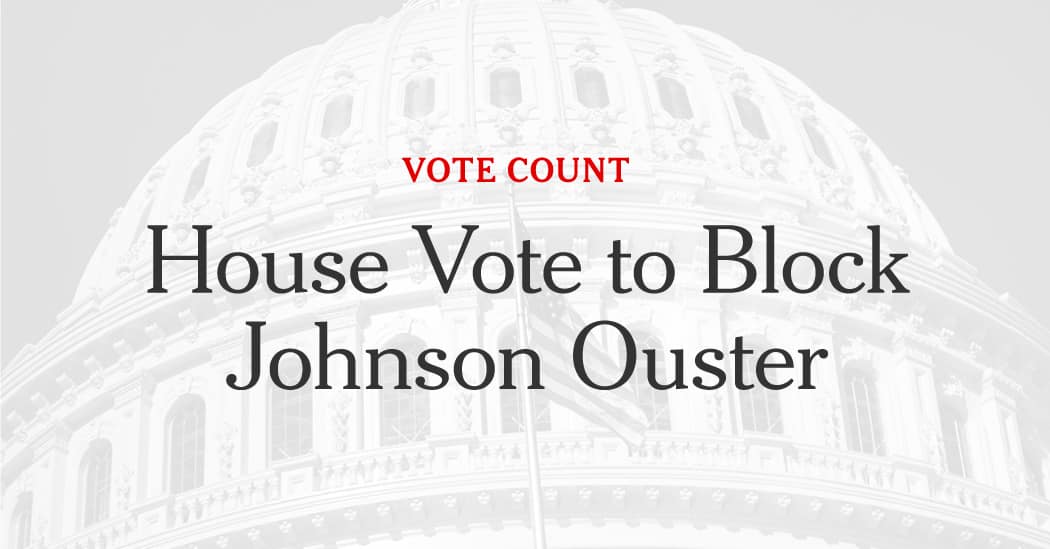 House Vote Count: How Speaker Mike Johnson Survived Motion on Ousting