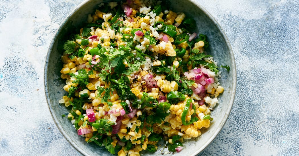 Sweet Corn, Spicy Shishitos, Super Salad