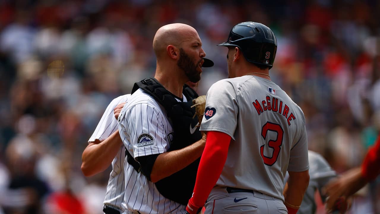 Benches clear between Red Sox, Rockies after pitcher rips opponent for indecent exposure arrest